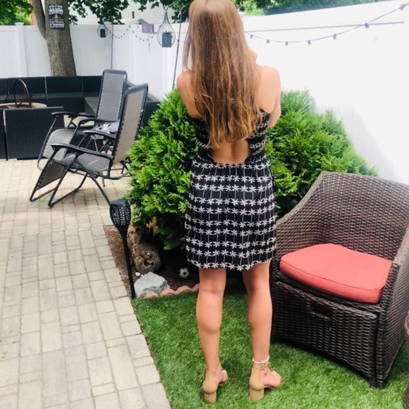 DOLCE VITA - BLACK MINI/MIDI OPEN BACK DRESS - Picture 3 of 5